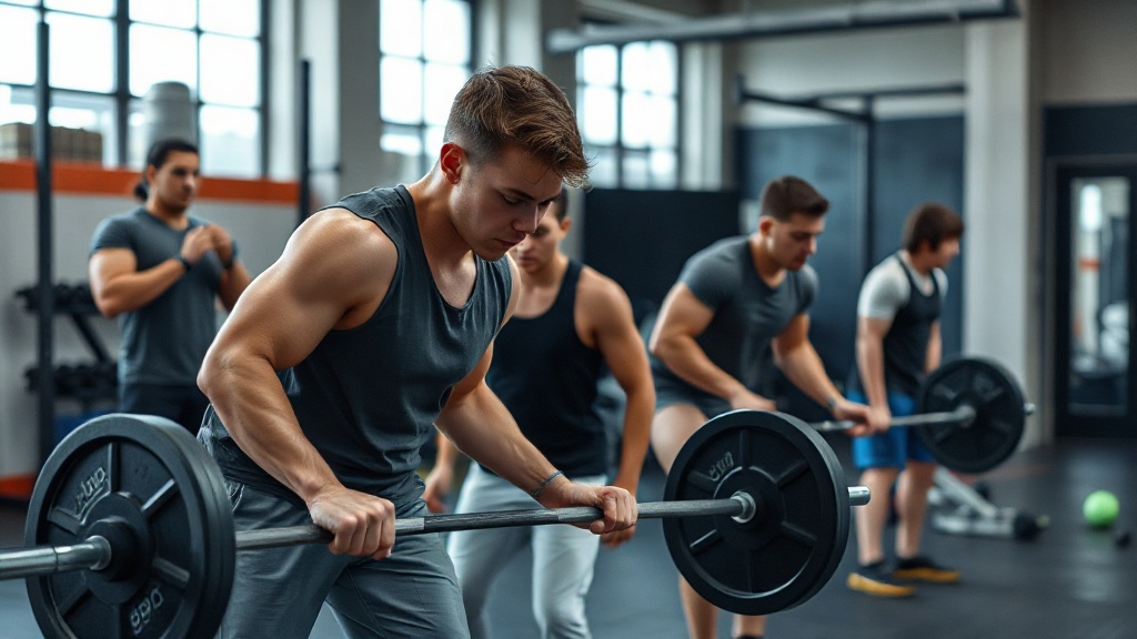 Student athletes in a training session